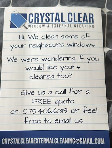 Crystal Clear Window & External Cleaning — Customer photo